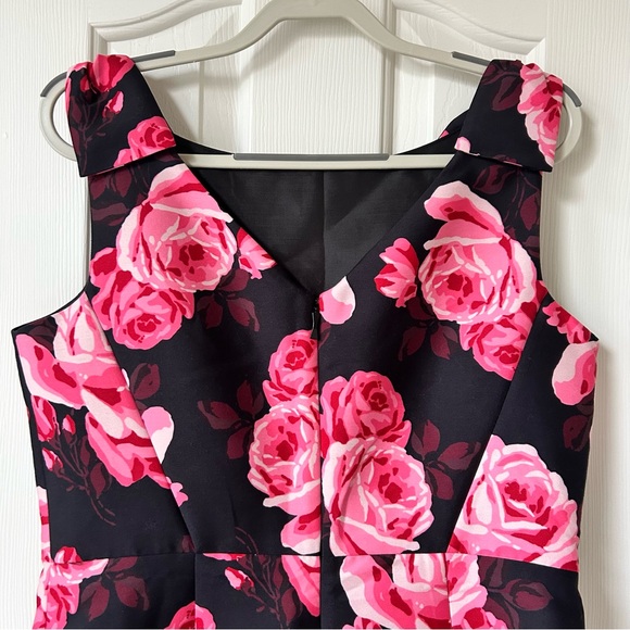 Kate Spade Floral Sleeveless Dress - Black and Pink Size 14 - Picture 6 of 7